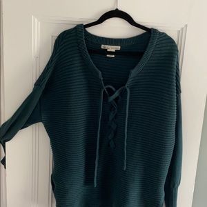 Green Criss-Cross Sweater